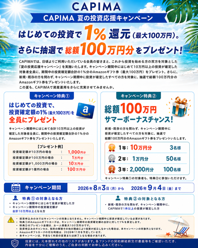 「夏の投資応援キャンペーン」に関するご案内